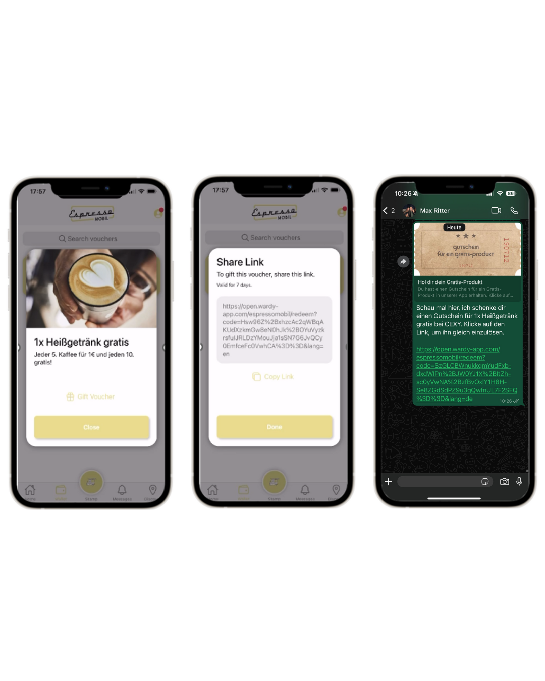 Gutscheine versenden klein